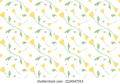 ector decorative floral pattern in pastel colors with stylized tulips. Spring summer festive themes.