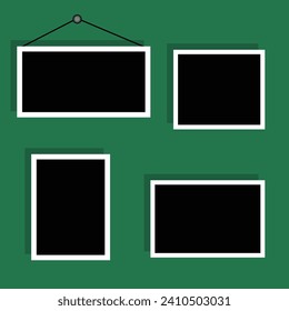 ector frame for photos and pictures, photo collage, photo puzzle. Templates collage frames for photo or illustration