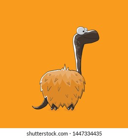 ector funny cartoon cute black monster dinosaur isolated on orange background. Vector funny black mascot dragon . Hand drawn Dino logo design template