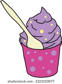 ilustración de icono de dibujos animados de helado de vástago de vástago. estilo de dibujos animados del concepto de icono de comida dulce