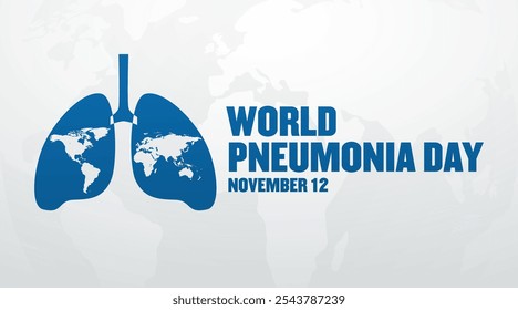 Concepto de diseño de ilustración vectorial del Día Mundial de la Neumonía observado el 12 de noviembre