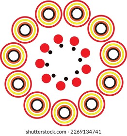 imagen de vector compuesta por magnates circulares radialmente
