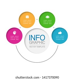 ector infographic circular  diagram, template for business, presentations, web design, 4 options.