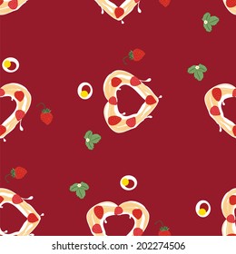 ector pattern with sweet strawberry and cream Cake