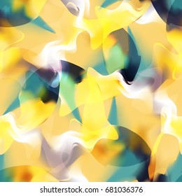 ector seamless exotic abstract background. Colorfull modern camouflage. Trendy print with elements of digital watercolor art good for fabrics, cloths, sportswear, wallpaper, banners, advertisements.