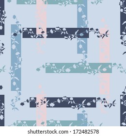 ector seamless pattern with flowers, colorful