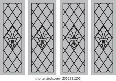 Vector vintage marco de frontera grabado con patrón de adorno retro en diseño decorativo antiguo y gris negro y diferente Shipe.eps