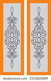 ector vintage border frame engraving with retro ornament pattern in antique decorative design and Gray Black Different designing.eps