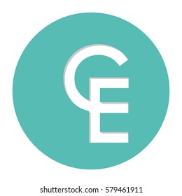ECU currency symbol icon image, vctor illustration