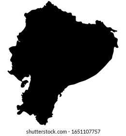 Ecuador como ilustración vectorial abstracta. Aislado sobre fondo blanco.