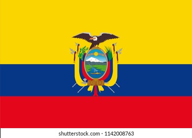 Ecuador Country Flag Illustration Design