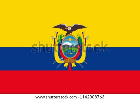 Ecuador Country Flag Illustration Design