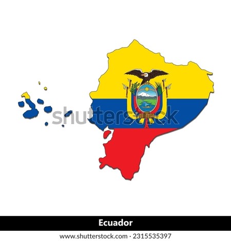 Ecuador Country - Flag Map