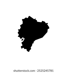 equador mapa do país borda ícone do vetor projeto de ilustração