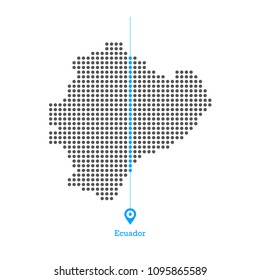 Ecuador doted map desgin vector 