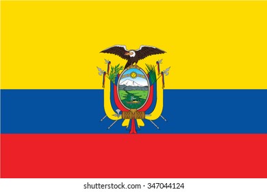 Ecuador; Ecuadorian Flag vector image  