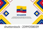 Ecuador Flag Abstract Background Design Template. Ecuador Independence Day Banner Wallpaper Vector Illustration. Ecuador Background