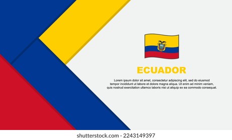 Ecuador Flag Abstract Background Design Template. Ecuador Independence Day Banner Cartoon Vector Illustration. Ecuador Illustration