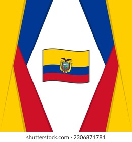 Ecuador Flag Abstract Background Design Template. Ecuador Independence Day Banner Social Media Post. Ecuador Background