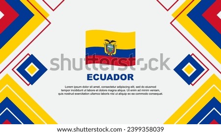 Ecuador Flag Abstract Background Design Template. Ecuador Independence Day Banner Wallpaper Vector Illustration. Ecuador Background