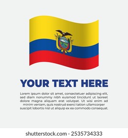 Ecuador Flag Banner Background Template