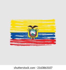 Ecuador Flag Brush. National Flag