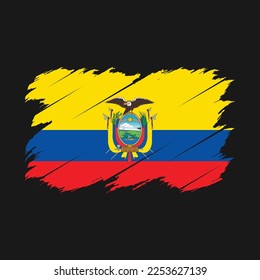 Ecuador Flag Brush Vector Illustration