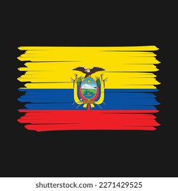 Ecuador Flag Brush Vector Illustration