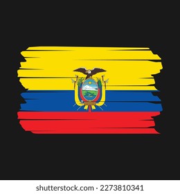 Ecuador Flag Brush Vector Illustration