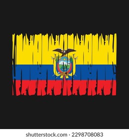 Ecuador Flag Brush Vector Illustration