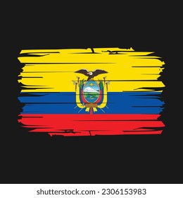 Ecuador Flag Brush Vector Illustration