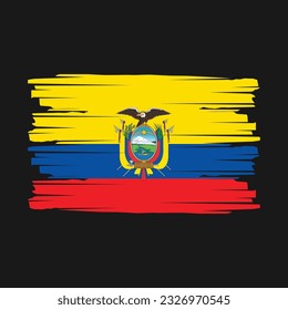 Ecuador Flag Brush Vector Illustration