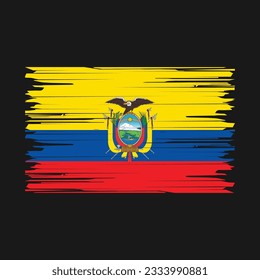 Ecuador Flag Brush Vector Illustration