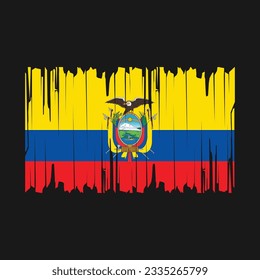 Ecuador Flag Brush Vector Illustration