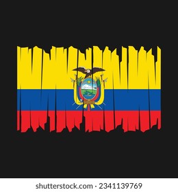 Ecuador Flag Brush Vector Illustration