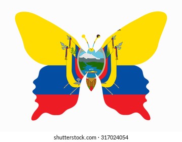 ecuador flag butterfly