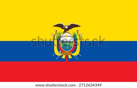 Ecuador flag icon in high quality used in Ecuador country
