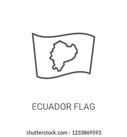 Ecuador flag icon. Trendy Ecuador flag logo concept on white background from Country Flags collection. Suitable for use on web apps, mobile apps and print media.