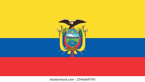 Ecuador Flag Illustration Premium Quality High Resolution 300DPI