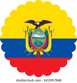 ecuador flag illustration vector eps 