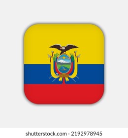 Bandera de Ecuador, colores oficiales. Ilustración vectorial.