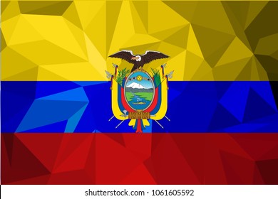 Ecuador flag on transparent background. Ecuador flag Template for independence day. vector illustration