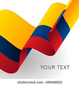 Ecuador flag. Patriotic design. Vector illustration.