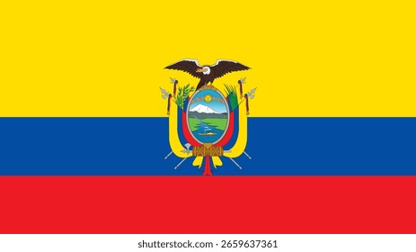 Bandera de Ecuador ondea con orgullo en una vibrante celebración