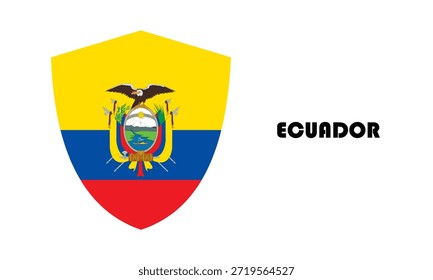 Ecuador Flagge in Schildform (Badge)