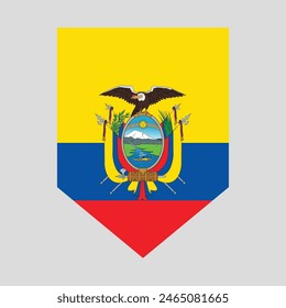 Ecuador Flag in Shield Shape Frame