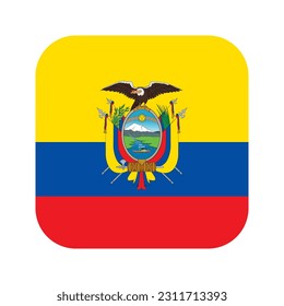 Ecuador flag simple illustration for independence day or election