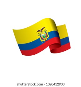 Ecuador flag, vector illustration