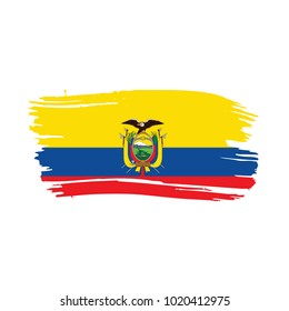 Ecuador flag, vector illustration