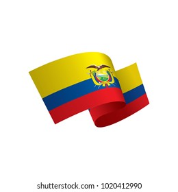 Ecuador flag, vector illustration